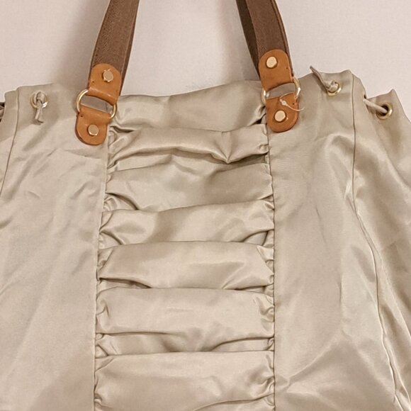 Vera Wang Buff Oversize Canvas Strap Oversize Fabric Bag WOT - Picture 2 of 8